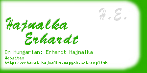 hajnalka erhardt business card